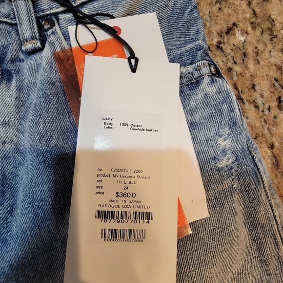 Moussy MV Hesperia Straight Distressed Blue Women's 24 NWT - Picture 7 of 11